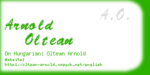 arnold oltean business card